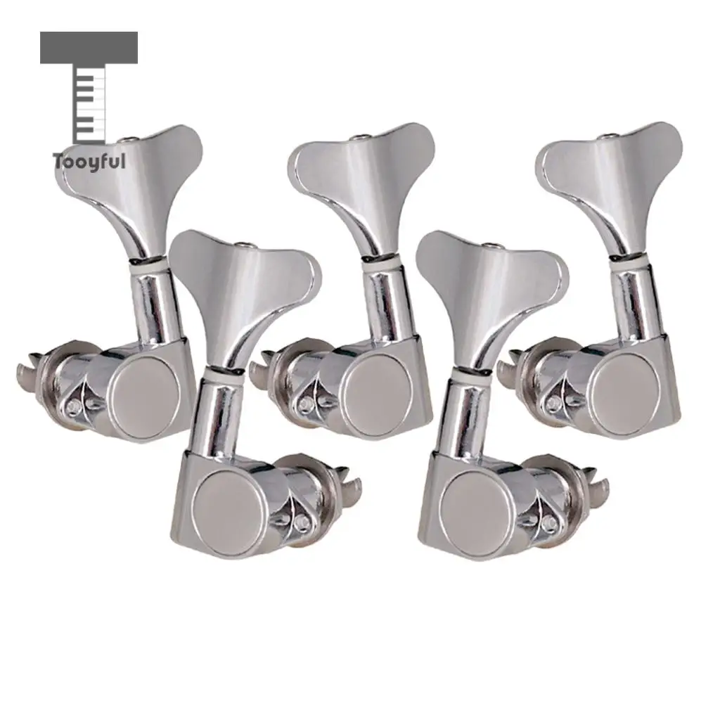 Tooyful Electric Bass String Tuning Peg Tuner Sealed Fish Tail Button for 4/5/6 String Bass