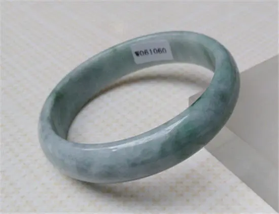 

Hot selling>@@ NEW CHINA JADEITE JEWELRY 100% NATURAL GRADE BEAUTIFUL GREEN JADE BRACELET 58MM NEW -Bride jewelry free shipping