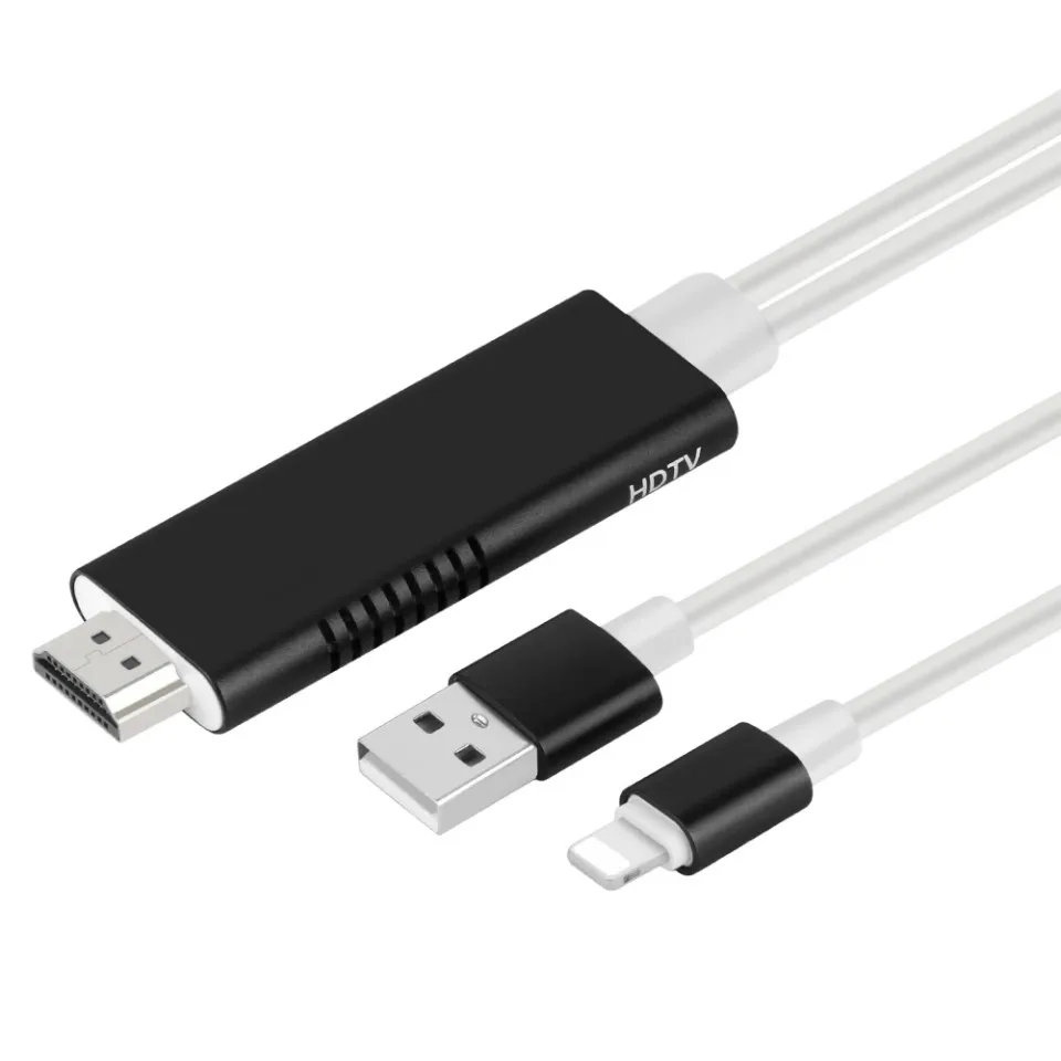 2в1 HDMI адаптер для iPhone 7 8 X XS XR iPad 1080 P tv конвертер и usb-кабель для зарядки 2A для Lightning-HDMI Plug and Play