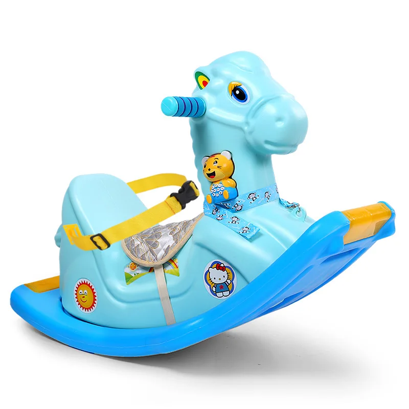 Baby Rocking Horse Children Ride on Animal Toys with Music Baby Rocking Chair Plastic Music Rocker Car Kids Ride on Toys 5M-6Y