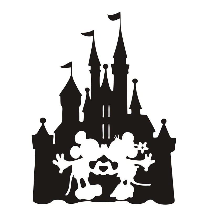 1419cm mickey and minnie kissing vinyl decalscastle