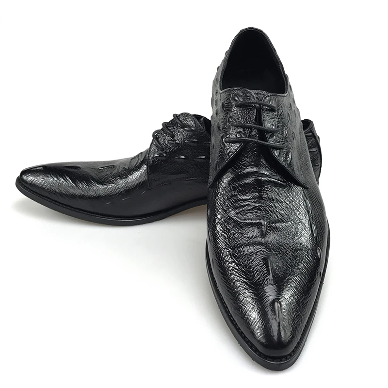 Hombre Zapatos Verano De Cómodos Moda Reino Negro Genuino Estilo Cuero Unido Cocodrilo Black brown Lujo Grimentin Nuevo Para 2019 Vestir FqYzgg