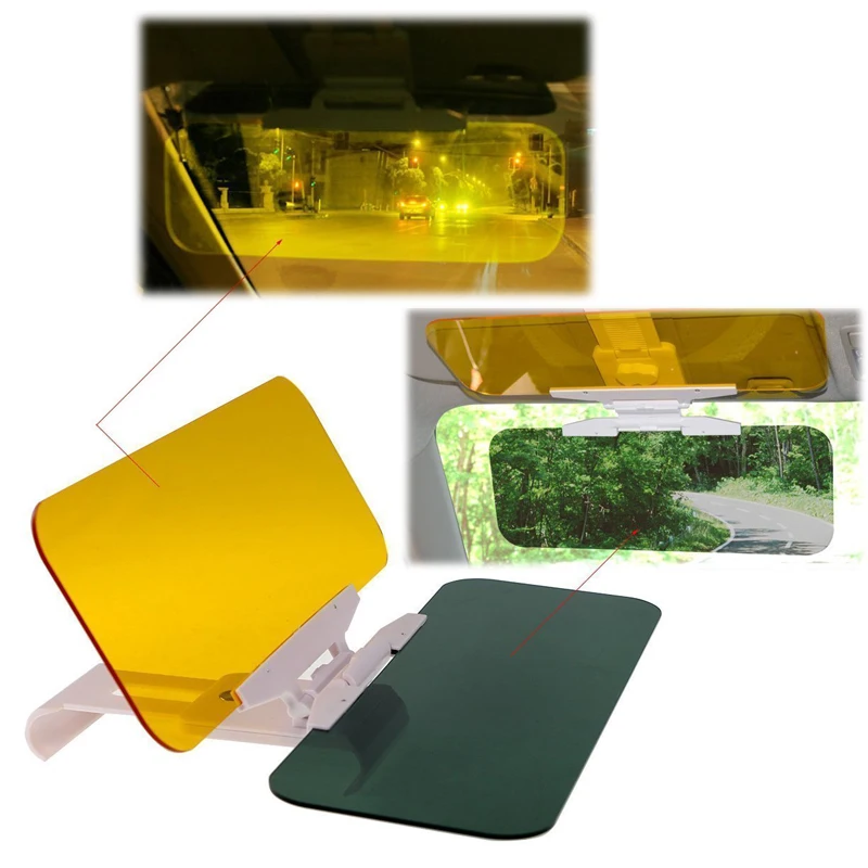 Car Sun Visor 2 in 1 Dazzling Goggle Day Night Vision Sun Anti UV<br /> Block Visor Anti Dazzle Sunshade Driving Mirror Clear View-in Sun <br />Visors from Automobiles