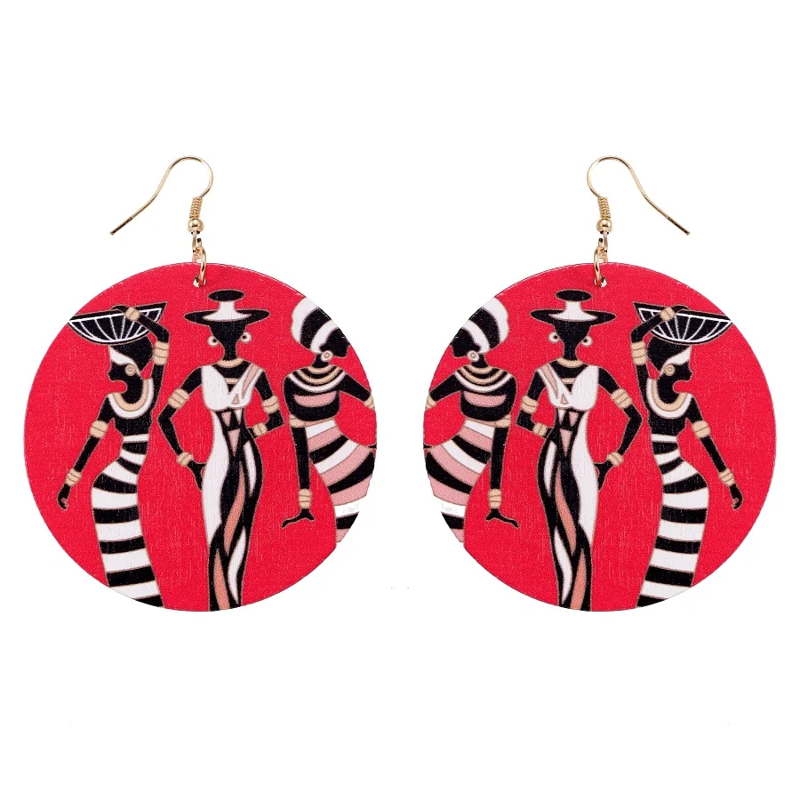 New Design Good Quanlity Natural African Tree Wooden Earrings DIY African Woman Jewelry Bohemia Style For Girls Woman Indian - Image 3