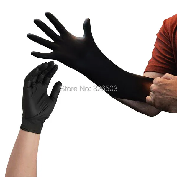 

10PCS Disposable Black Nitrile Gloves For Tattoo Machine Kit Set Supply - Medium BNG-M-10