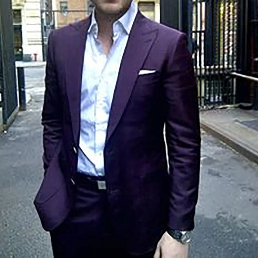 Abito da uomo viola abiti su misura per uomo giacca da smoking su misura  viola scuro, abito da uomo viola personalizzato abiti da sposa per uomo|men  suit custom made|suit custompurple mens suit -
