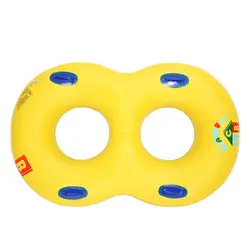 Новый Желтый, двух Плавание ming кольцо для мамы пары двойной надувной плавающий круг ПВХ Плавание бассейн плавательная игрушка оптовая