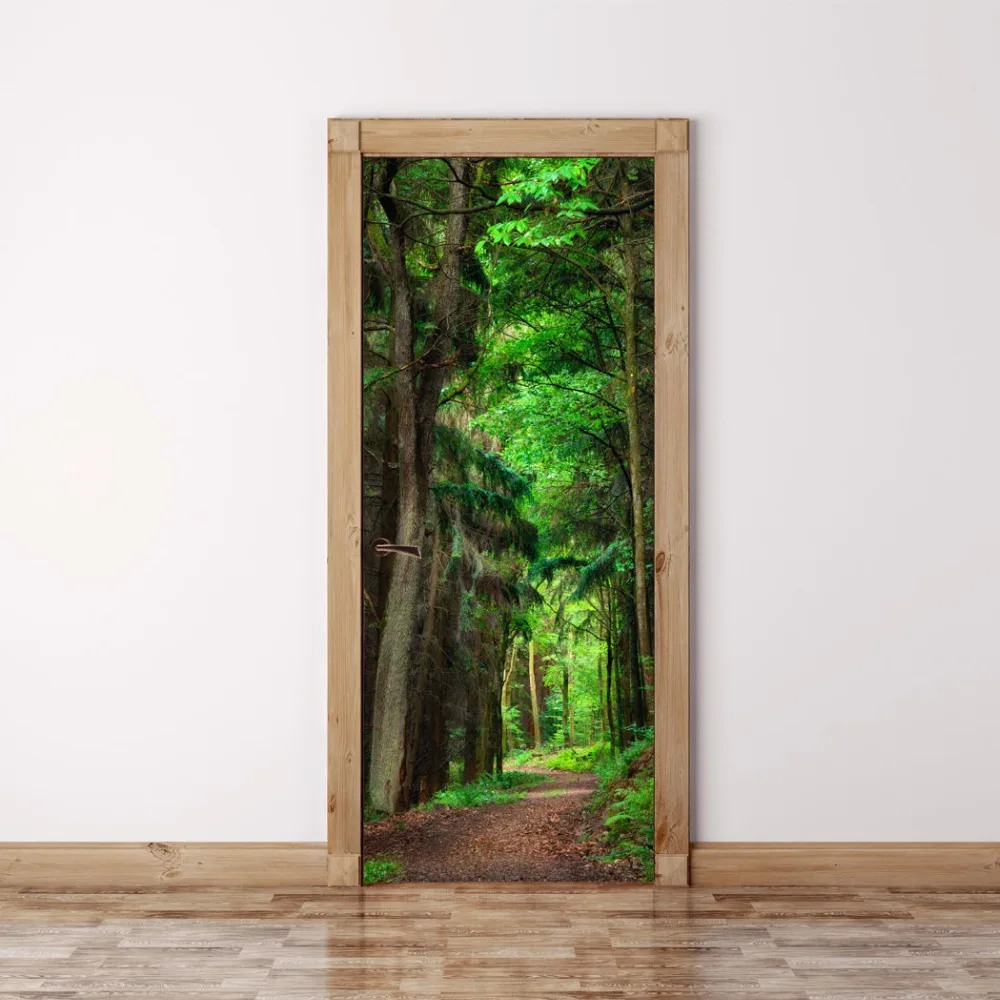 

DIY 3D Wall Sticker Mural Home Decor Scene in the Forest Art Removable Door Sticker decole 77*200cm
