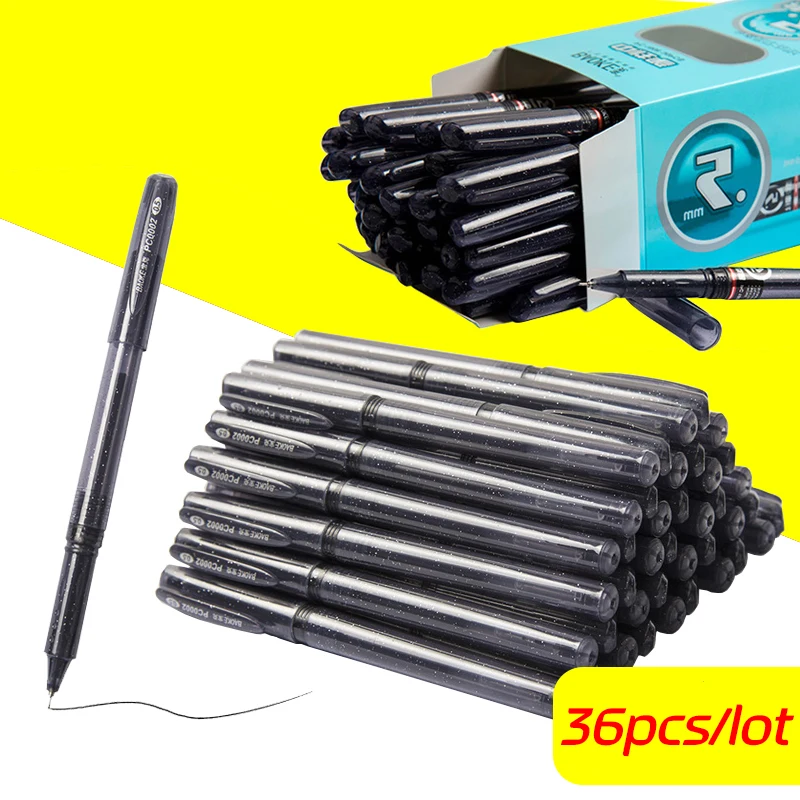 

High Quality 0.5mm Black Gel Pen 36pcs Lot Neutral Pen Sketch Drawing Pen For Office School Student Stationery Art Supplies