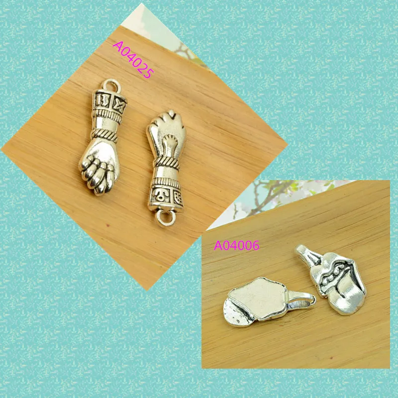 

Бесплатная доставка, 2 стиля, подвеска из сплава в форме руки/языка для изготовления ювелирных изделий, оптовая продажа