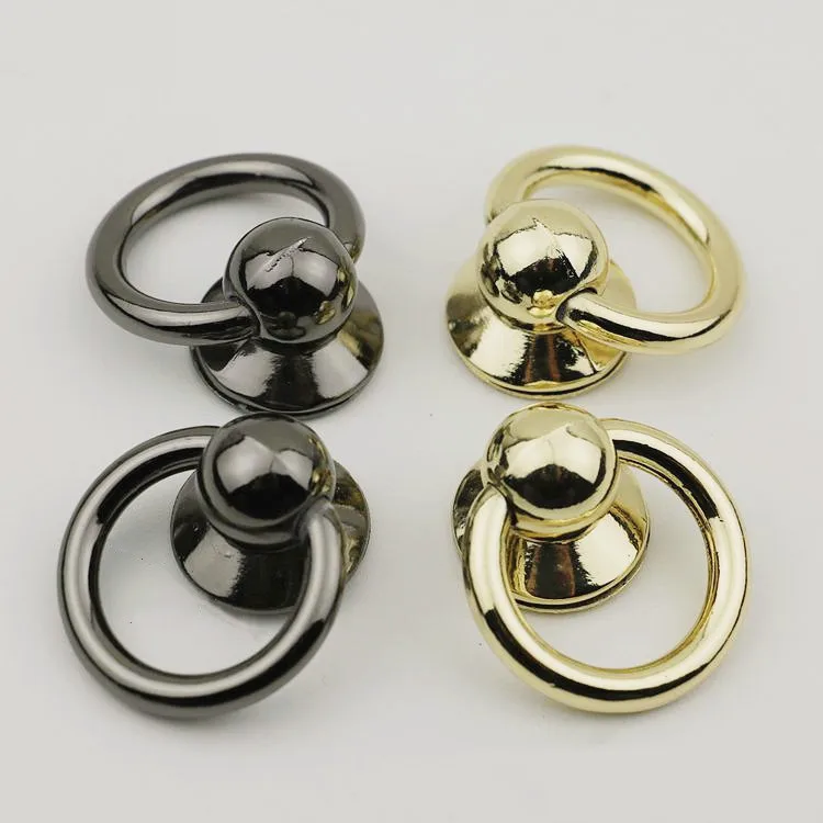 

4Pcs Round Head O Ring Studs Bag Side Clip Buckles Nail Rivet Handbag Strap Handle Connector Clasp Bag Hanger DIY Leather Craft