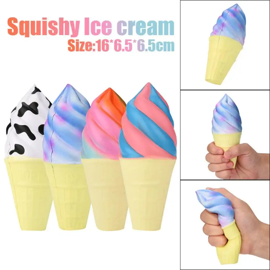 Squishy Toys Cute 16cm Squishy Ice Cream Scented Squishy Charm Super