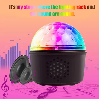 

Portable Stage Light with Remote DJ Lights with Bluetooth Speaker LED Disco Ball Lights Party CLH@8