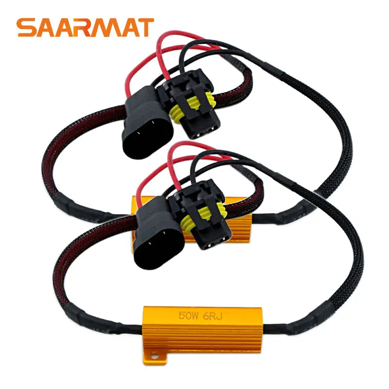 

Pair HB4 9006 Canbus Decoders Error Free Load Resistors Wiring Harness For LED Headlight Fog Light DRL Ect