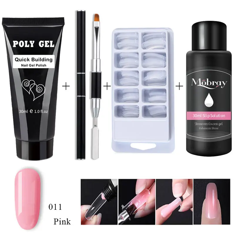 De extensión de Gel de uñas arte francés arte de uñas claro Color de camuflaje de punta de uñas forma de cristal Uv Gel rebanada cepillo uñas Polygel De extensión de Gel de uñas arte francés arte de uñas claro Color de camuflaje de punta de uñas forma de cristal Uv Gel rebanada cepillo uñas Polygel