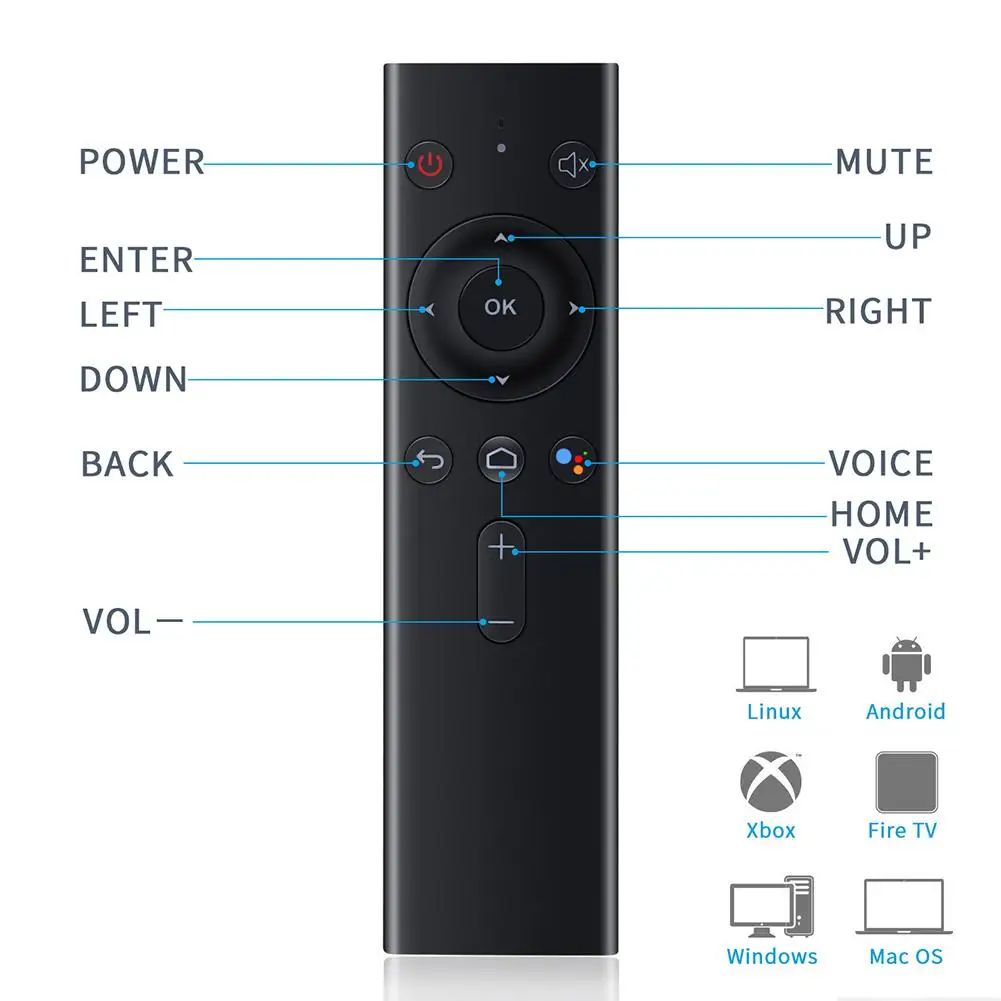 Q8 Bluetooth 4 2 голосовое дистанционное управление 12 клавиш Беспроводная AI Голосовая