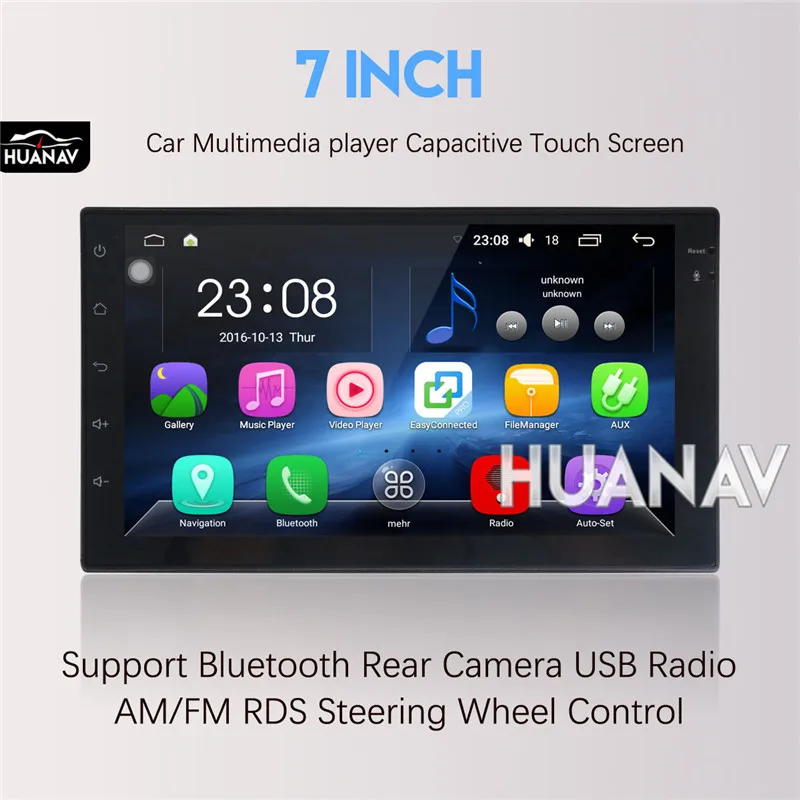 Perfect Universal Car radio Player GPS navigation for most car 2 din 178*100MM Android 6.0 1GB+16GB 7 INCH Multimedia AUTO Stereo 2