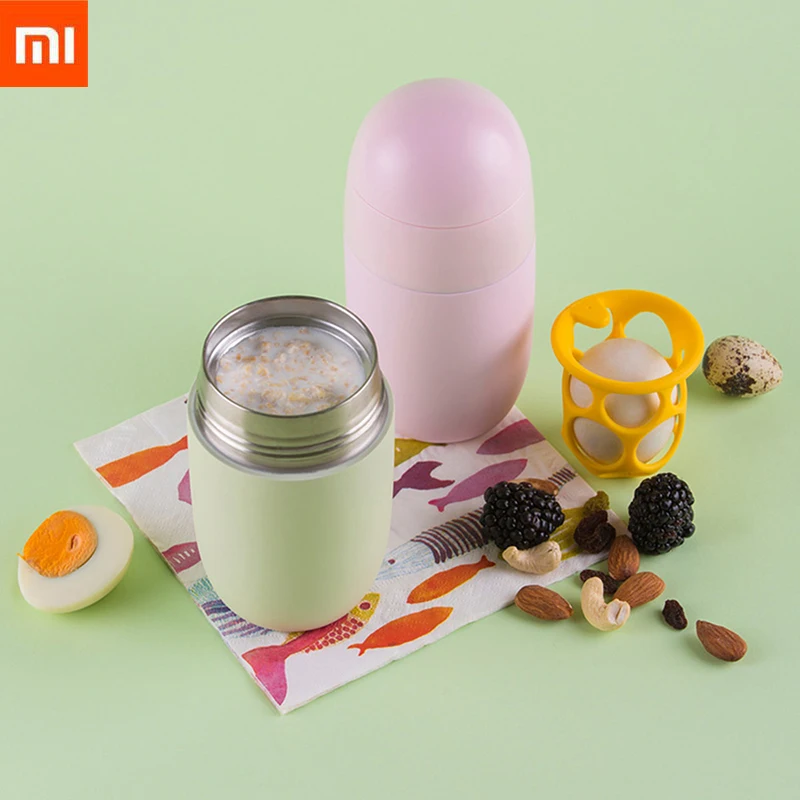 

Xiaomi Kiss Kiss Fish Egg Breakfast Bottle Smart Thermos Cold Insulation Cup Braised Egg Homemade Nourishing Porridge Thermoses