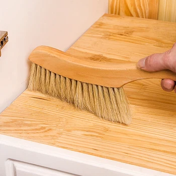 

Soft Cleaning Brush - Wood Handle Hotel Family Clothes Dust Hair Sofa Bed Sheets Bedspread Carpet Cleaning Natural Bri