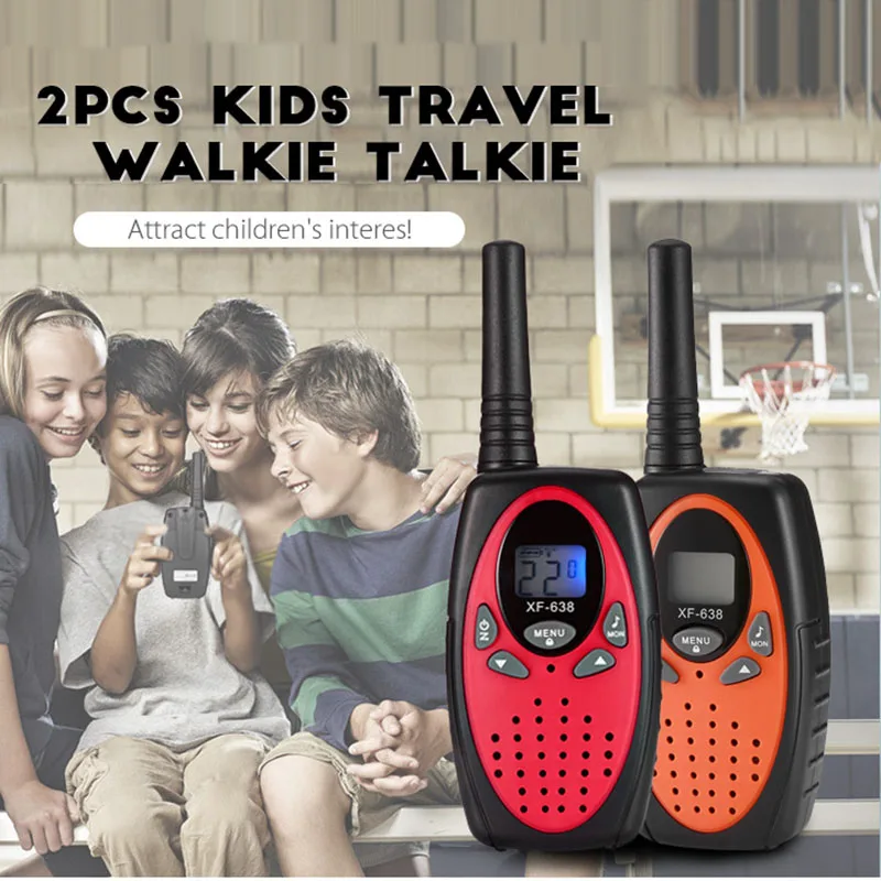 

2pcs Baby Mini Walkie Talkie 8/22 Channel Travel Handheld Walkie Talkie Kids Portable 2 Way Transceiver For Baby Safe