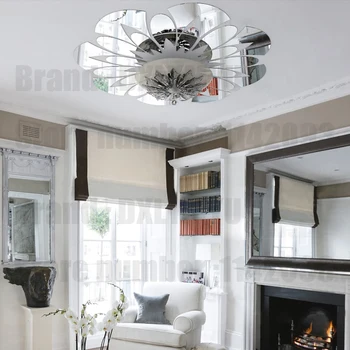 

Flower Decorative Mirror Sticker 3D Ceiling Mirror Wall Stickers Living Room Bedroom Wall Decor Lamp Interior House Decoration