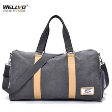 Wellvo Мужская большая дорожная сумка из холста, независимая дорожная сумка, переносная черная сумка для путешествий, сумка для хранения XA75WC