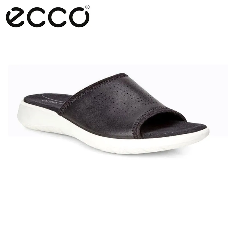 

Ecco 2019 Brand New Fashion Women Summer High Quality Genuine Leather Shoes Woman Sandals Open Toe Ladies Slippers Beach Shoes