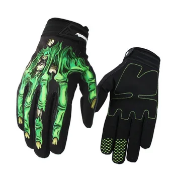 

Men Fitness Outdoor Gloves Mittens Skeleton Skull Bone Full Finger Gloves Jeaz Cycling Biker Racing Motorcycle