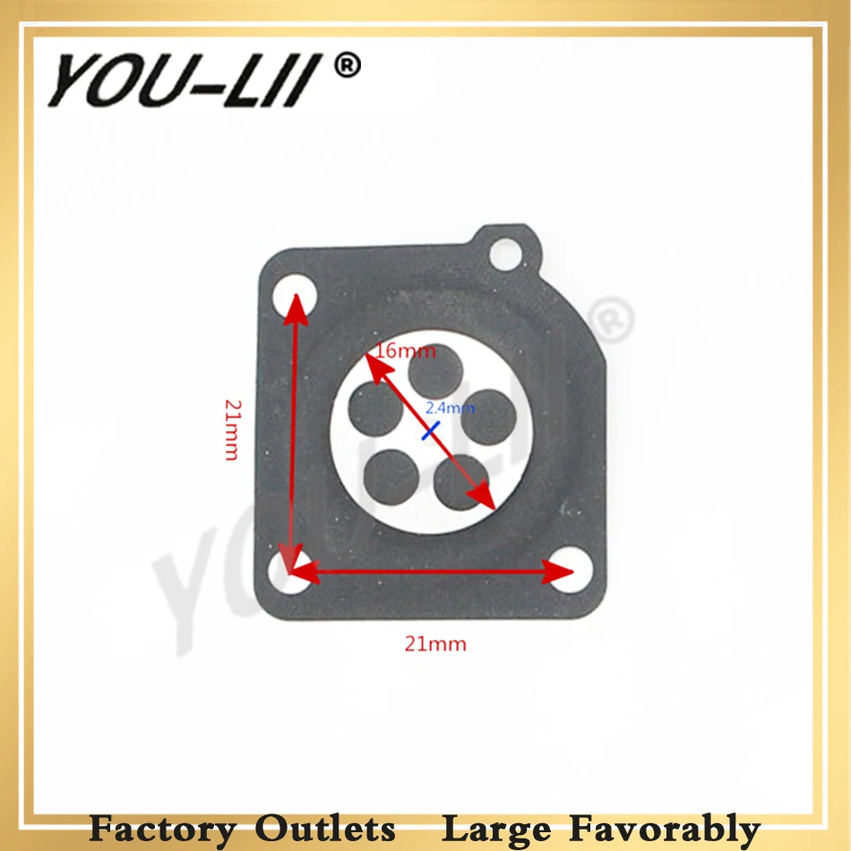 YOULII 50 шт./лот для зама 180 замера диафрагмы детали уплотнительного кольца для бензопилы MS210 MS230 MS250 бензопилой Ремкомплект карбюратора