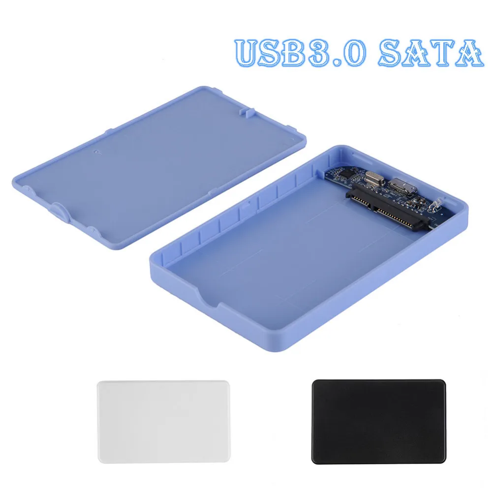 USB 3,0 SATA жесткий диск Внешний корпус Чехол Коробка для жесткого диска без инструментов с USB кабелем для 3 ТБ 2," SATA SATAII SATAIII SSD