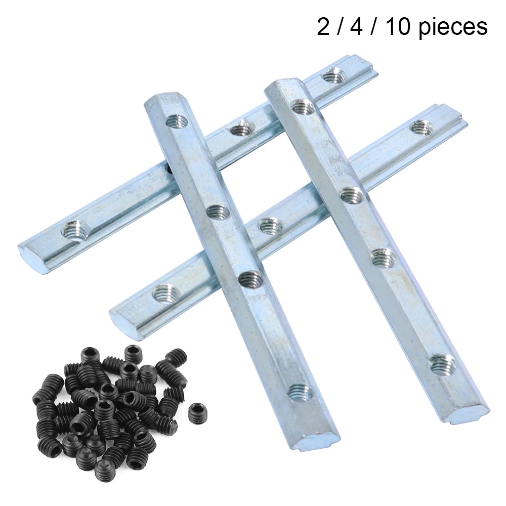 

Link Connector Joint Aluminum Profile Length Extension Zinc Plated Fastener with Screws for 2020 3030 Slot 6mm Aluminum Profile