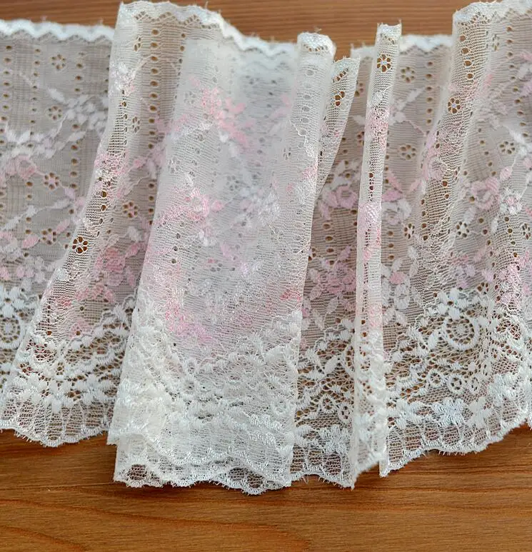2 Meters 15.5cm Width 2018 Latest African Guipure Embroidery Pink Lace Trim Embroidered Fabric | Дом и сад