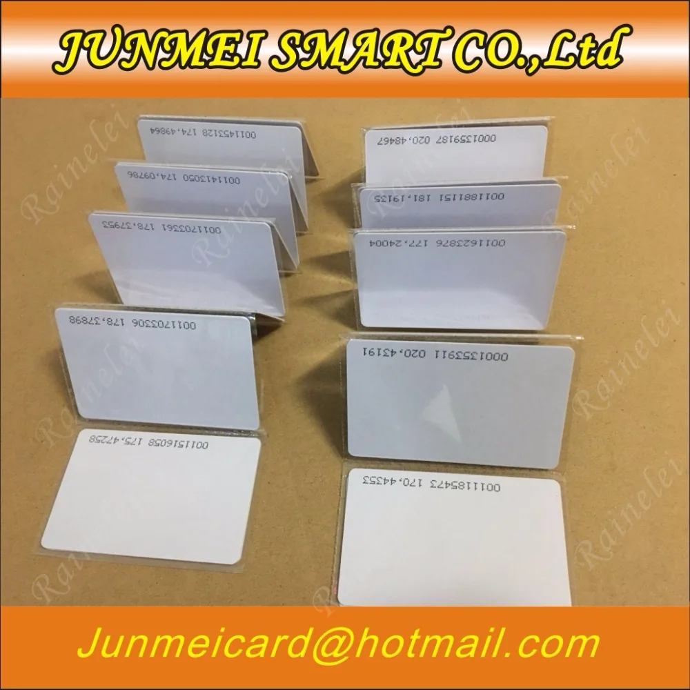 200pcs 125Khz White ID Inkjet printer PVC Card RFID Proximity smart With Serial Number | Безопасность и защита