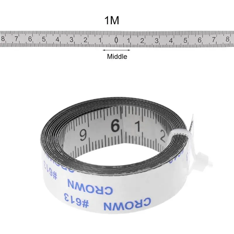 Рулетка из нержавеющей стали, рулетка, рулетка, самоклеющаяся, Метрическая шкала, линейка 1 м-3 м для Т-образной дорожки, фрезерный станок, Настольная пила, деревообрабатывающий инструмент