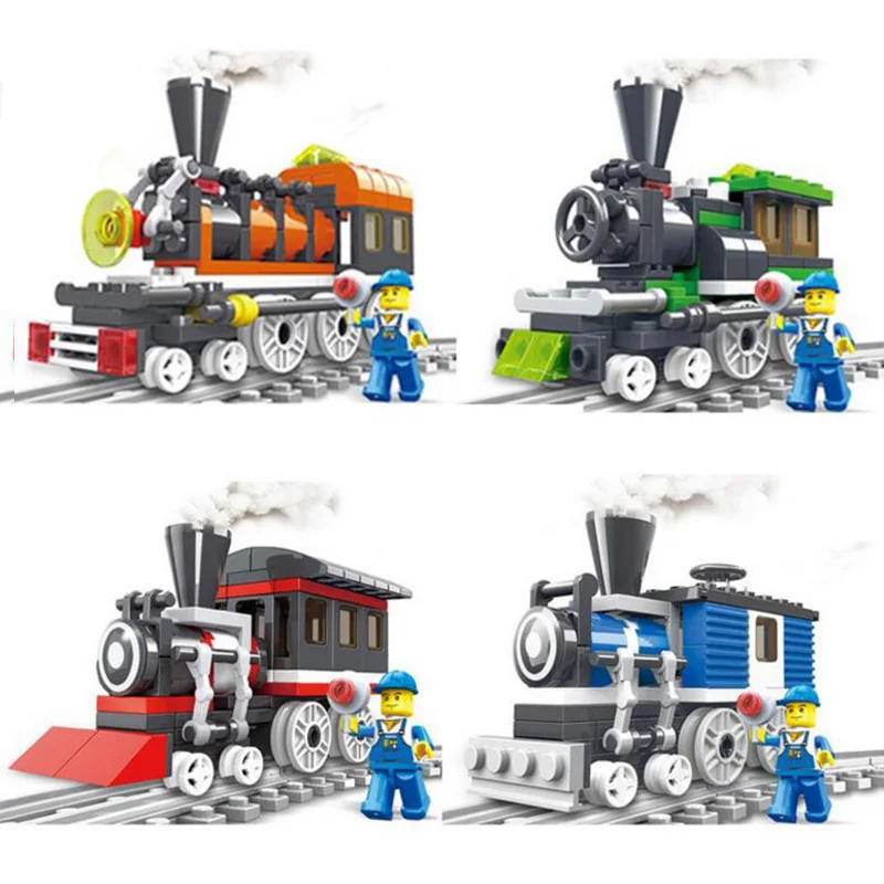

Train building blocks sets bricks gift for kids toys for children