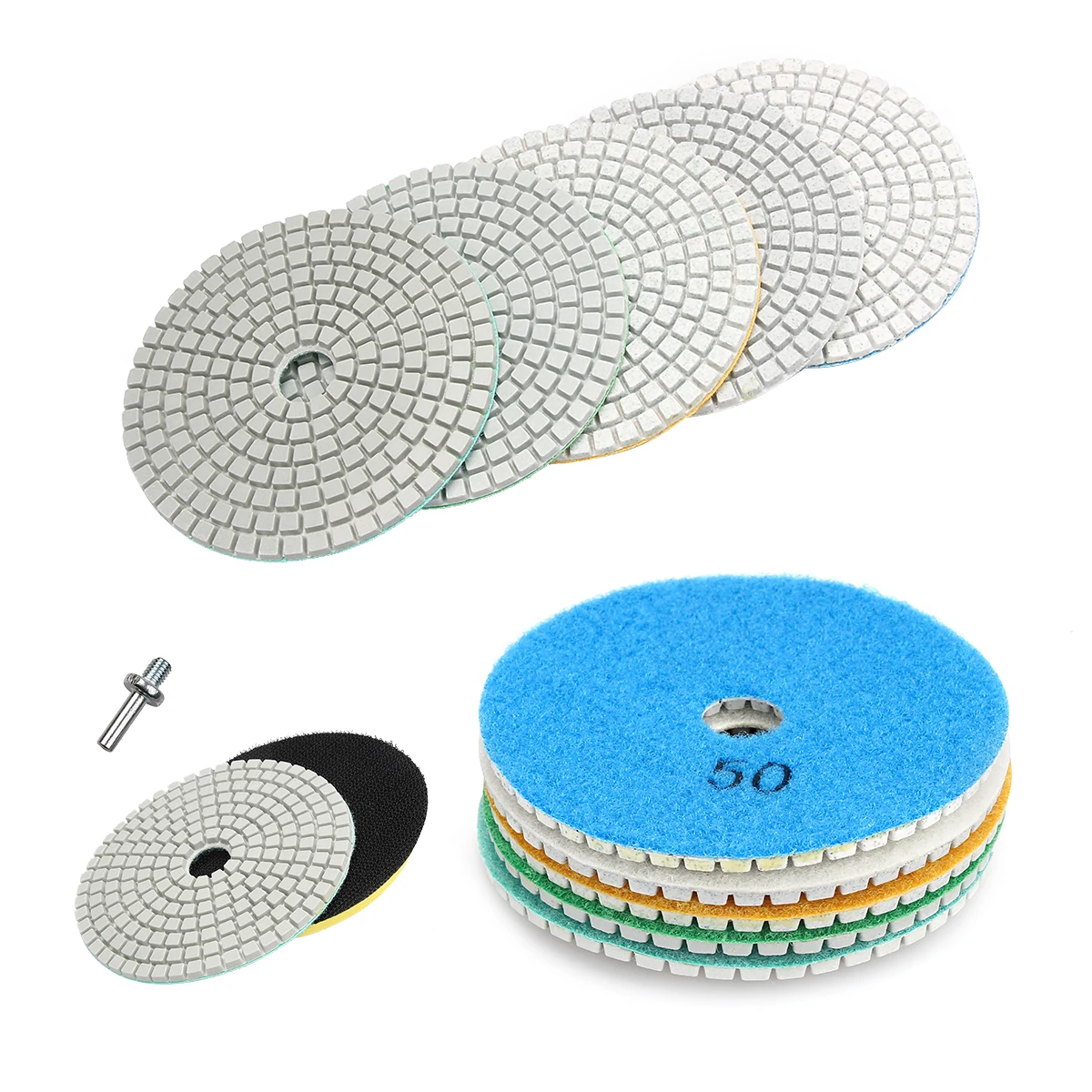 1PC 4" Diamond Wet Polishing Pads Diamond Polishing Discs Granite