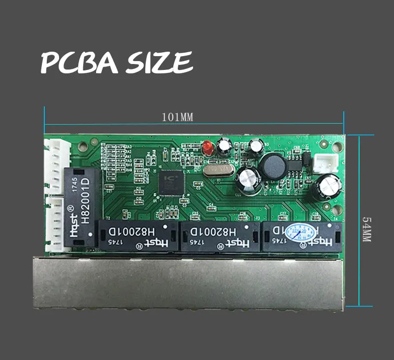 8 портов 10/100 Мбит/с сетевой коммутатор концентратор Fast Ethernet коммутатор плата модуль PCBA фабрика OEM компания ODM RJ45 UTP сетевой интерфейс