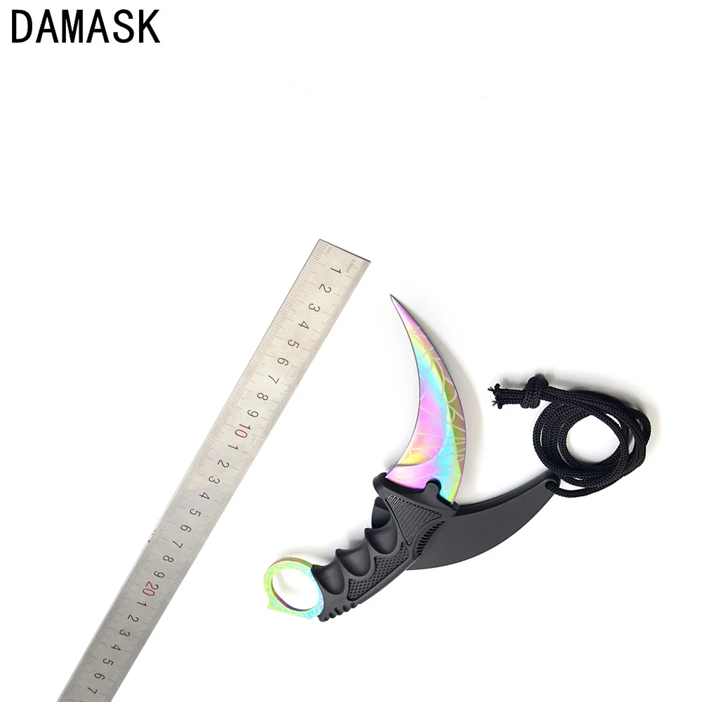 Дамасской бренд исчезают лезвие csgo Counter Strike Ножи Karambit Открытый выживания Кемпинг