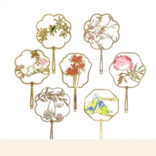 8 шт./лот Kawaii креативный китайский стиль металлический пейзаж Закладка вентилятор школы обучения офисные канцелярские принадлежности детский изысканный подарок