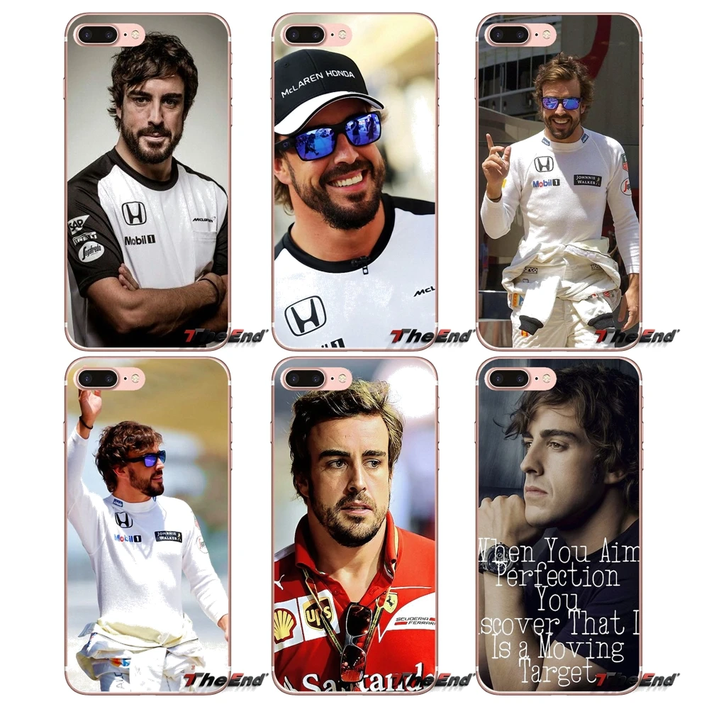 Силиконовые чехлы для iPhone X 4 4S 5 5S 5C SE 6 6S 7 8 Plus Samsung Galaxy J1 J3 J5 J7 A3 A5 2016 2017 fernando alonso Spain