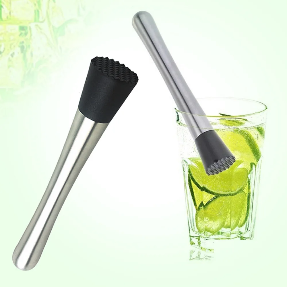 Portable Cocktail Muddler Stainless Bar Mixer Barware DIY Drink Mojito