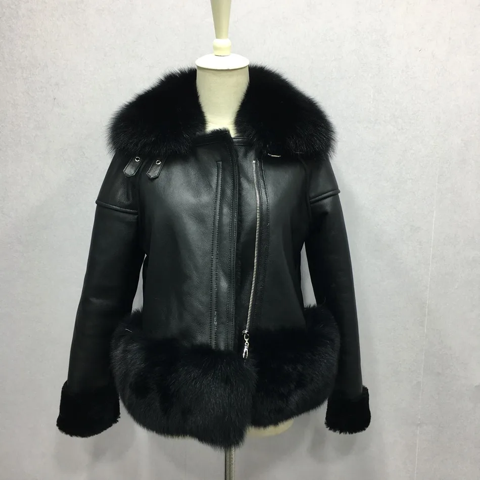 women genuine leather jacket with fur (32)