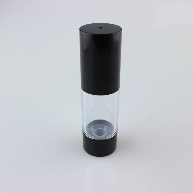 

30ml Black Plastic Airless Pump Bottle for Essence Skin Care and PP Cream Packaging Airless Bottles With pump