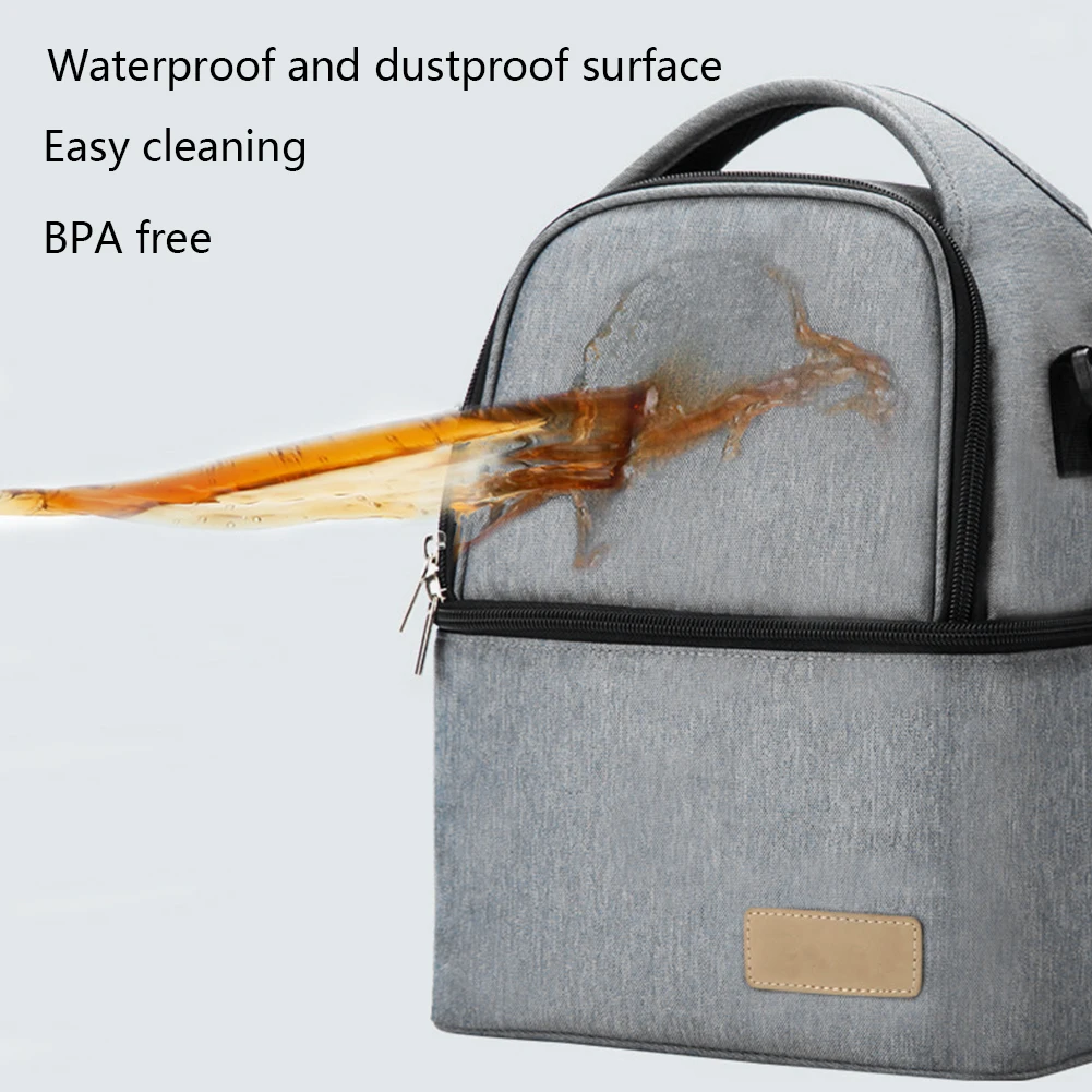 Cena Torba izolacyjna do przechowywania mleka laktator do przechowywania macierzyństwa dwuwarstwowa zachowywanie świeżości żywność dla niemowląt plecak butelka do karmienia torba obiadowa