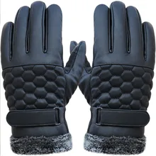 Winter Men Leather Gloves Touch Screen 2015 Fashion Men Gloves Warm Thicken Black Motorcycle Waterproof Driving Gloves Mittens Winter Men Leather Gloves Touch Screen 2015 Fashion Men Gloves Warm Thicken Black Motorcycle Waterproof Driving Gloves Mittens