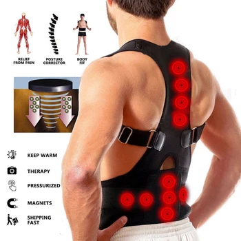 1pc M Size Adult Back Posture Corrector Support Magnetic Shoulder Brace Belt Adjustable Body Posture Corrector Adults Tool Kit