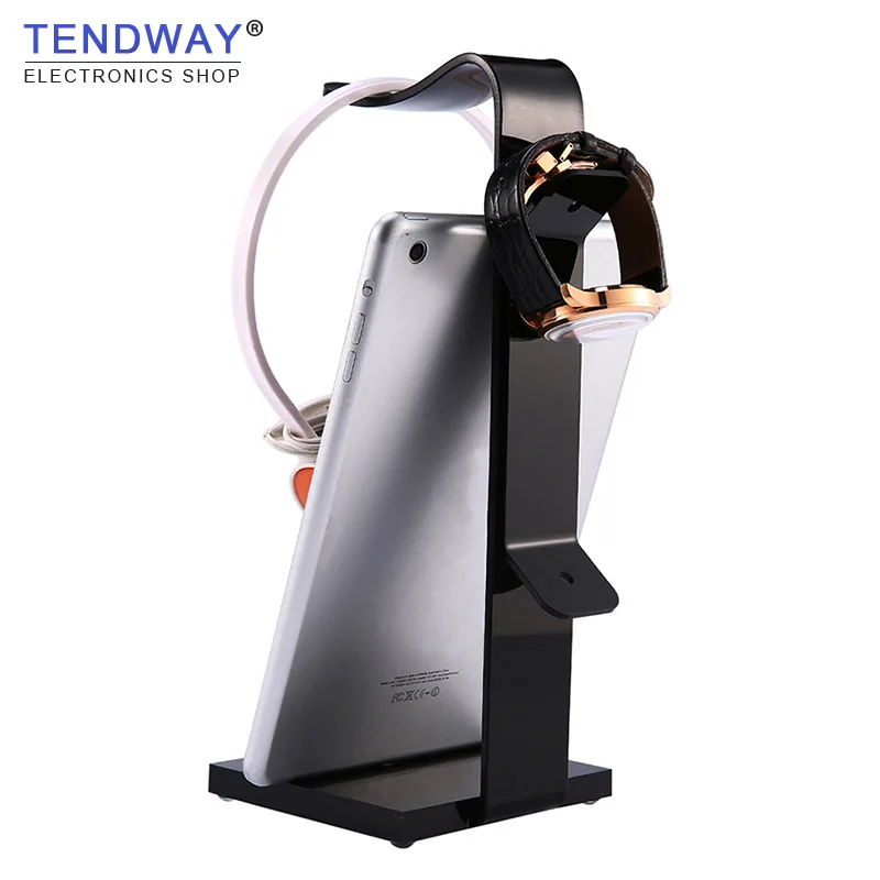 

Tendway Acrylic Multifunctional Stable Headphone Holder Hanger Universal Earphone Stand Black Headset Bracket For Watch Tablet