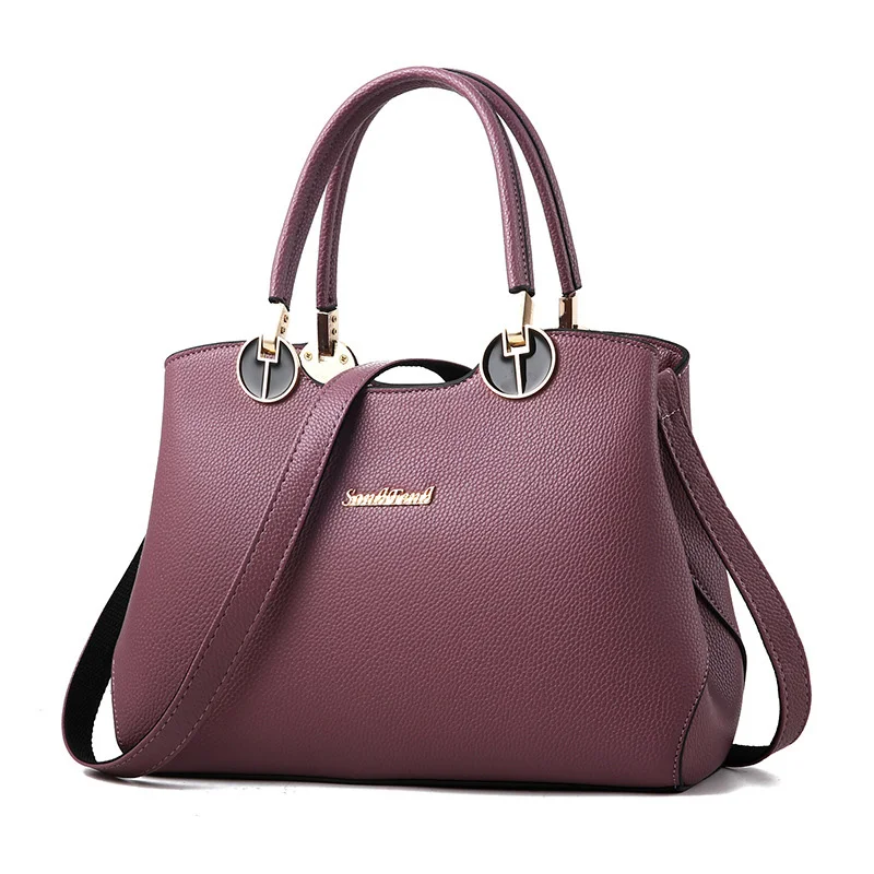 Новое поступление, женская сумка-мессенджер, женские сумки, известные бренды, дизайнерские высококачественные роскошные женские однотонные сумки - Цвет: purple
