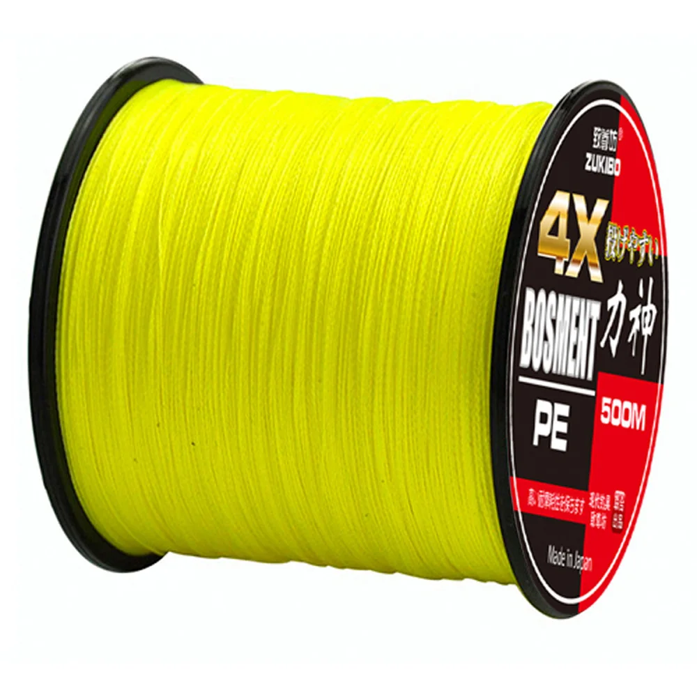 

ZUKIBO 4X 500M Super Strong 100% Multifilament PE Fishing Line 4 Strands Braided Wires 8LB,10LB,20LB,30LB,40LB,50LB, 80LB