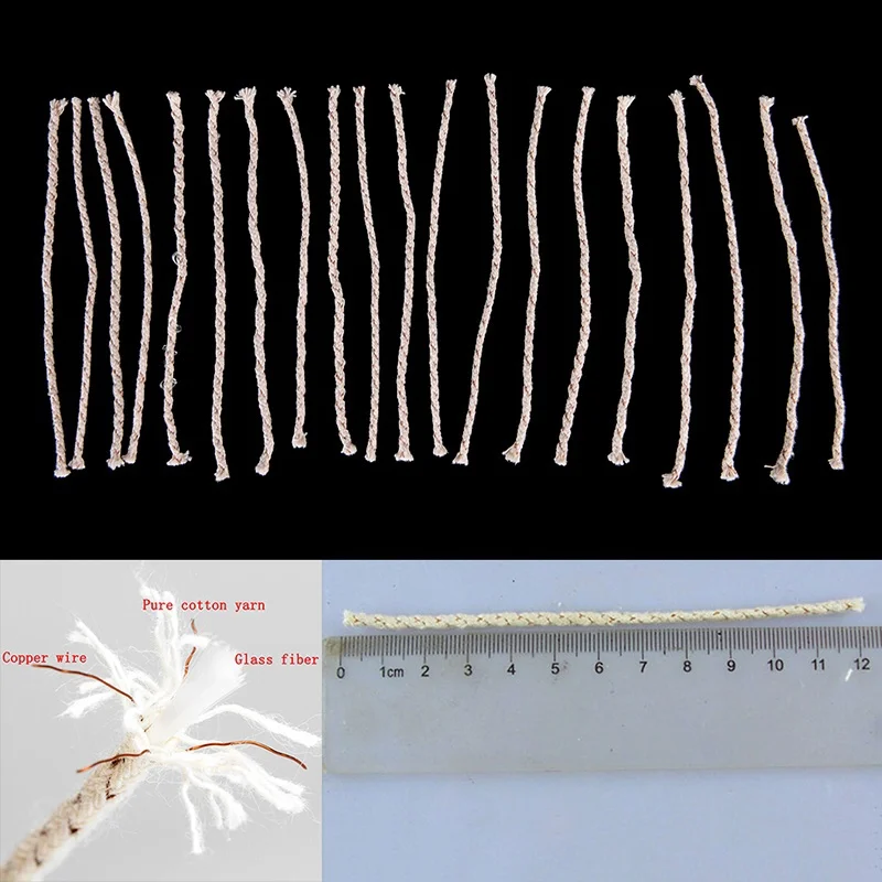 10 шт./упак. измельчения колеса керосиновая Зажигалка Фитили Genuin сердцевина из хлопчатобумажной пряжи с Медь Материал бензин масляной зажигалкой, аксессуары